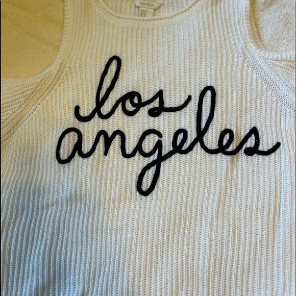 3/$25 FOREVER 21 Los Angeles Cold Shoulder Sweater.Sz M - Picture 7 of 14